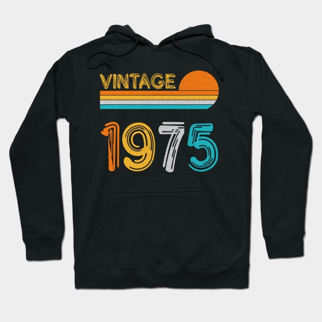 Vintage 1975 Happy 48th Birthday Retro Hoodie by myreed